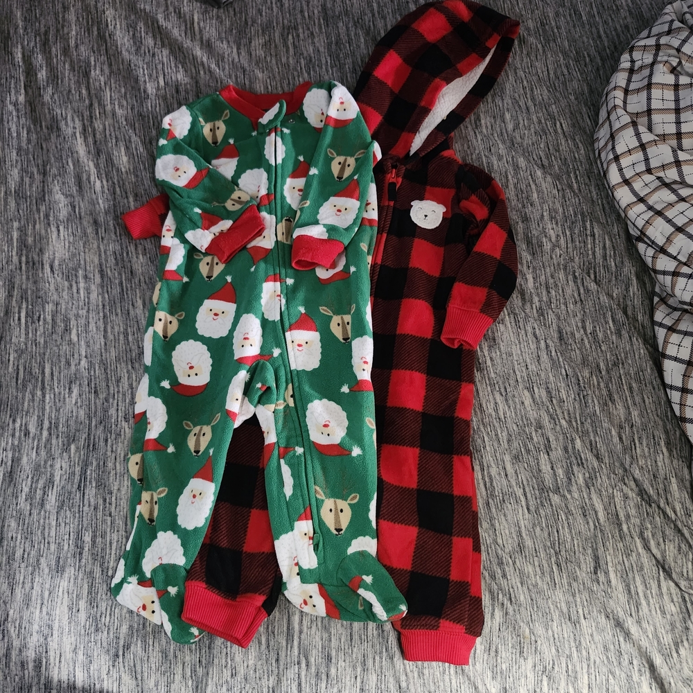 Carter's Festive Green and Red Baby Outfit